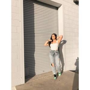 NEW PETRA153 luxe boyfriend jeans in light blue